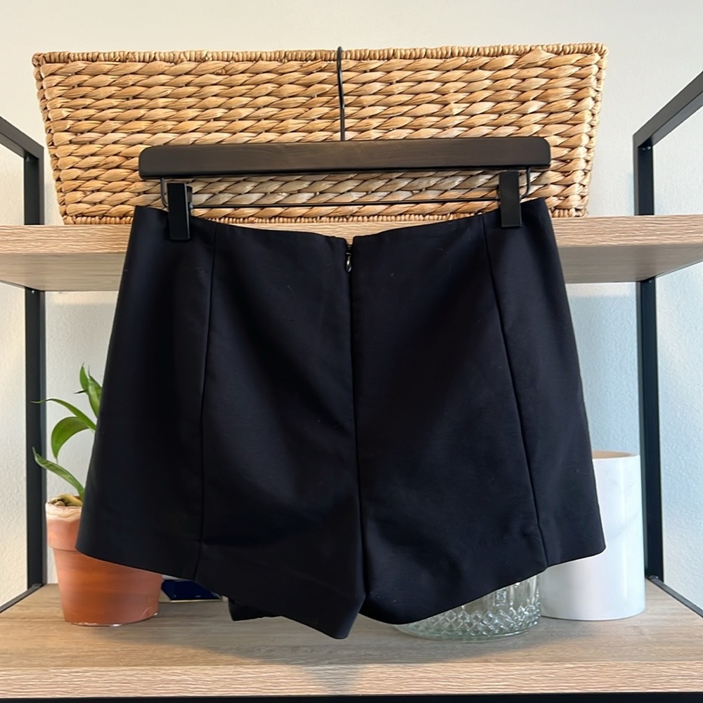 Express Black Asymmetrical Mini Skirt Skort (Shorts underneath), 2 - Picture 3 of 5